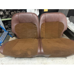 Sitze braun Velour und Leder